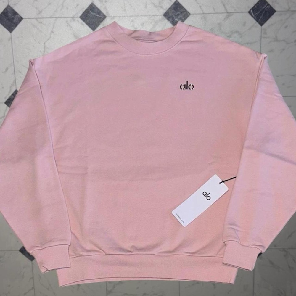 Alo Crewneck Pink Sweatshirt Women's Pullover NWT Size XS